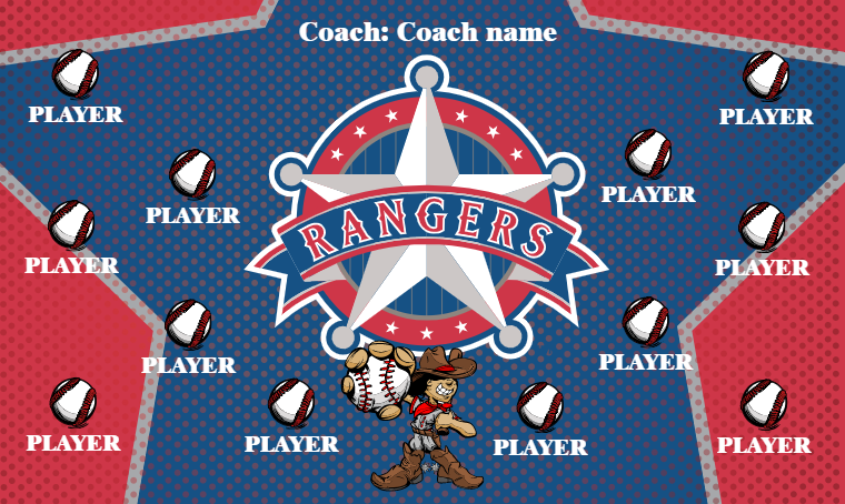 Rangers 4 Softball Banner-softball-banner-size-images