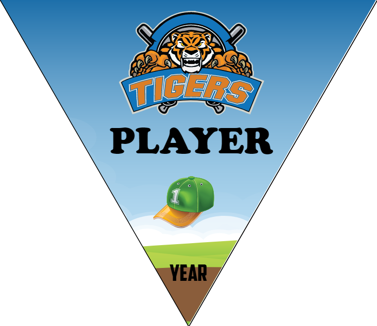 Tigers 1 Softball Banner-softball-birthday-banner-picture