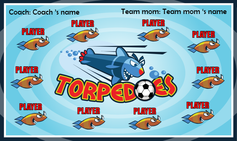 Torpedoes 3 Soccer Banner-soccer-team-banner-ideas