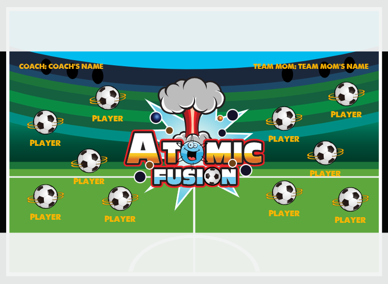 Atomic Fusion 3 Soccer Banner-soccer-banner-and-stand-picture