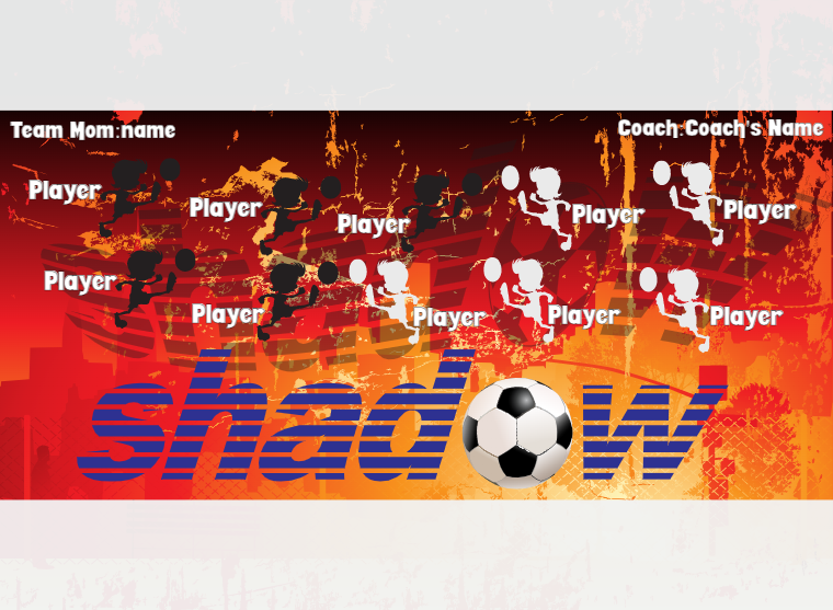 Shadow Soccer Banner,-soccer-party-banner-picture