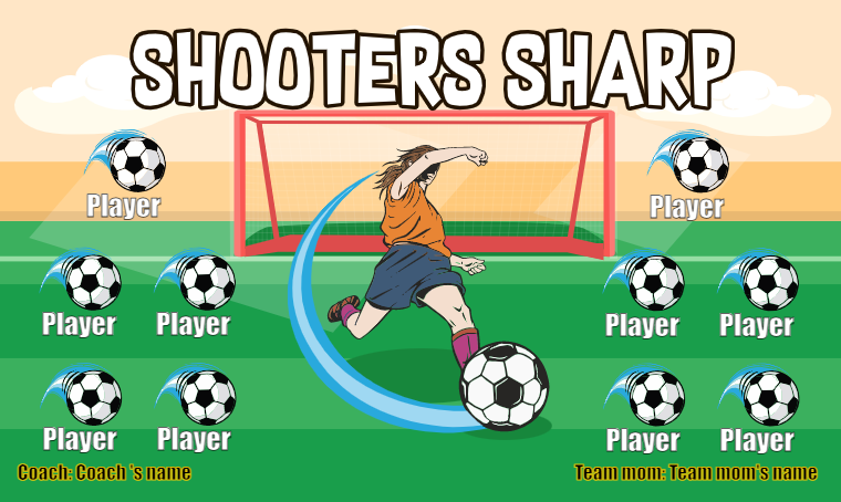 Shooters Sharp 2 Soccer Banner-soccer-banner-ideas-picture