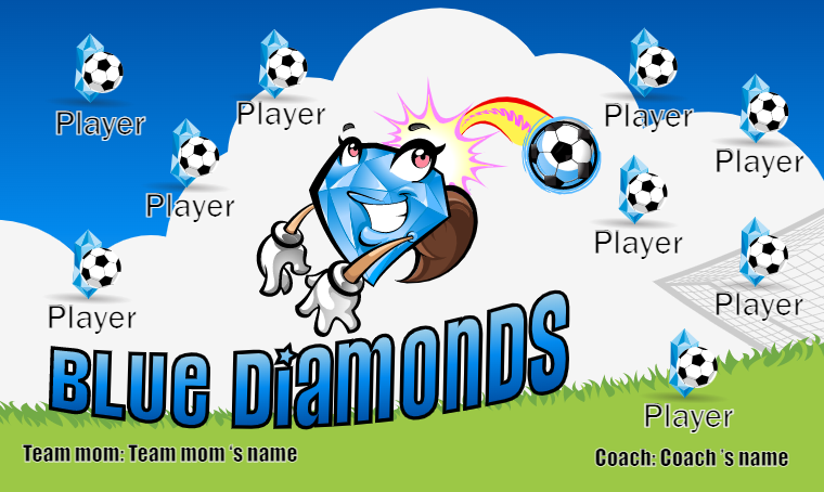 Diamonds Blue Soccer Banner-banner-soccer-image
