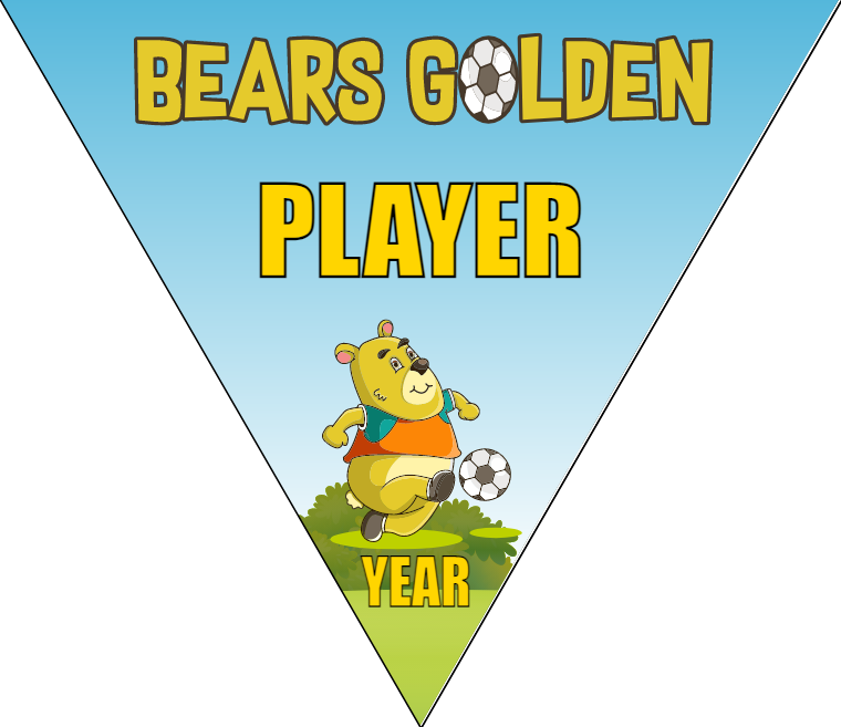 Bears Golden Soccer Banner-soccer-banner-stand-picture