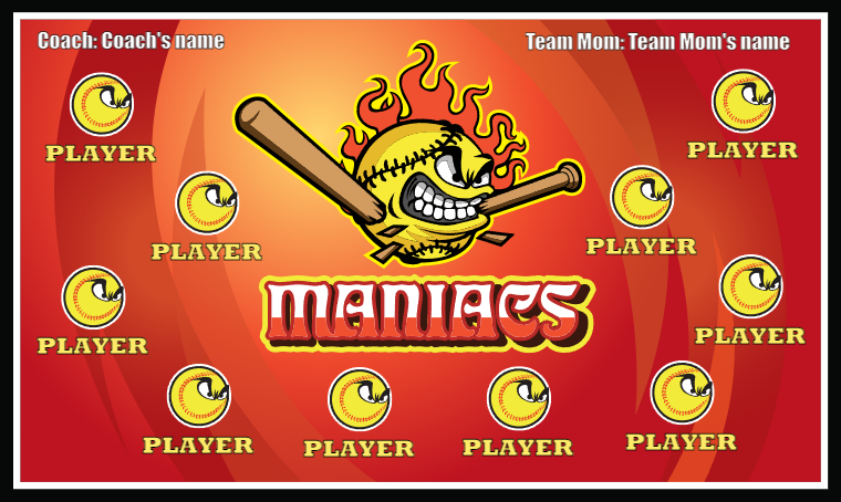 Maniacs Softball Banner