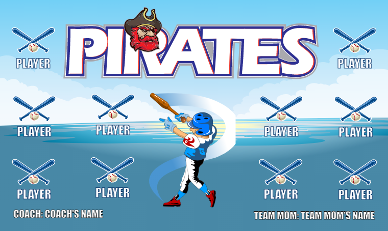Pirates 2 Softball Banner