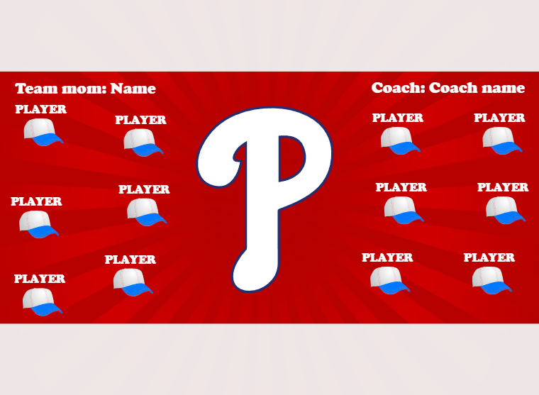 Philadelphia Phillies Baseball Banner